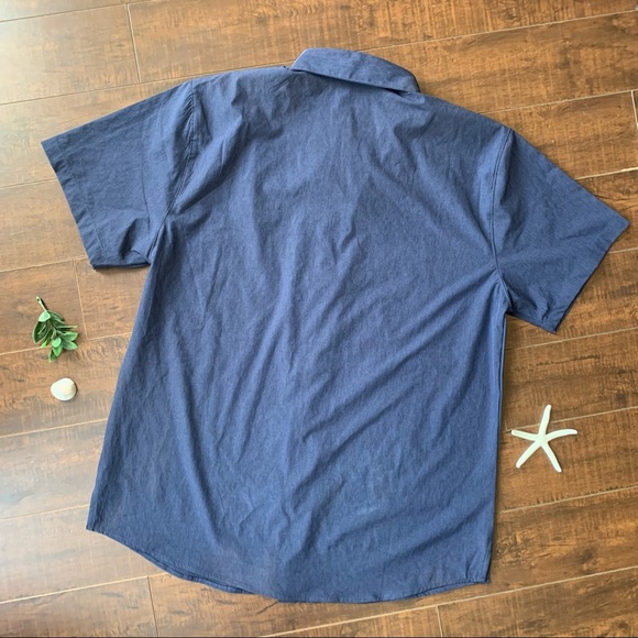 Trunks Mens Button Down Navy Shirt XL - Picture 4 of 6